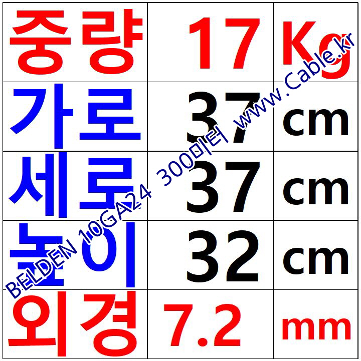 벨덴케이블 10GA24 BELDEN (Gray 300m)