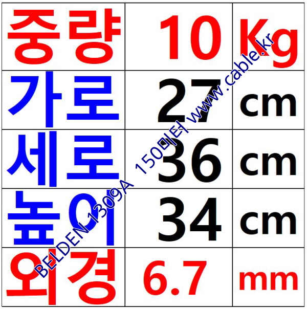 벨덴케이블 1309A BELDEN (150m)