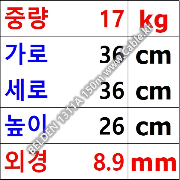 벨덴케이블 1311A BELDEN (Black 150m)
