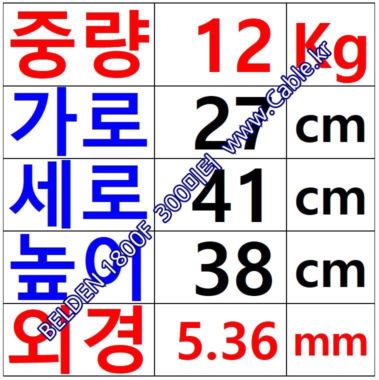 벨덴케이블 1800F BELDEN 마이크, 악기 (Blue 300m)