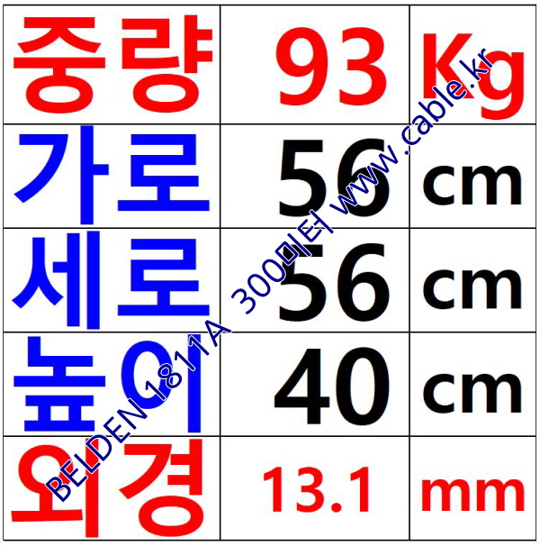 벨덴케이블 1811A BELDEN (300m)