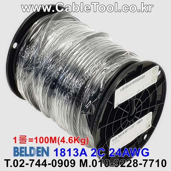 벨덴케이블 1813A BELDEN 마이크, 악기 (Black 100m)