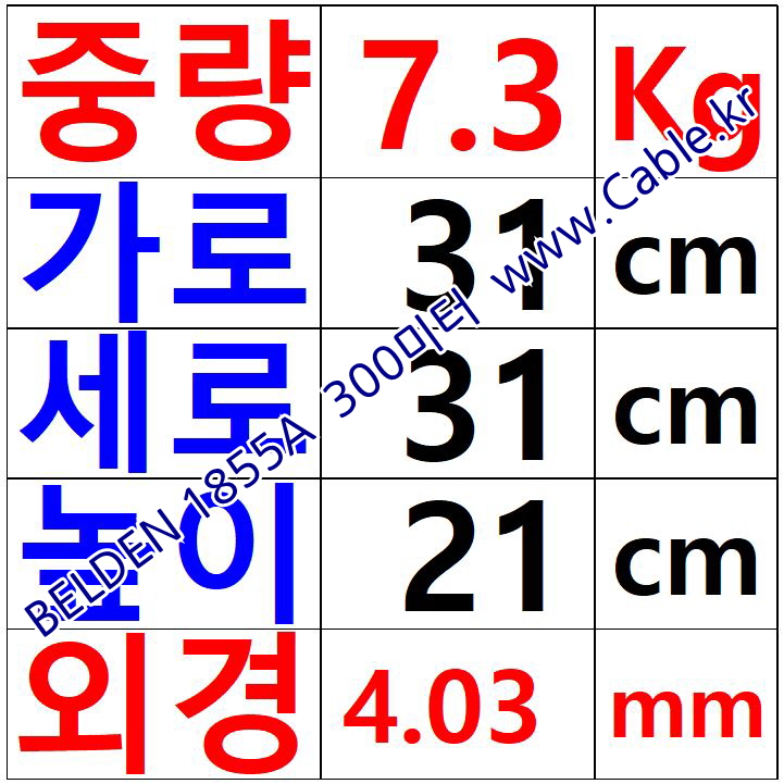 벨덴케이블 1855A BELDEN (Red 300m)