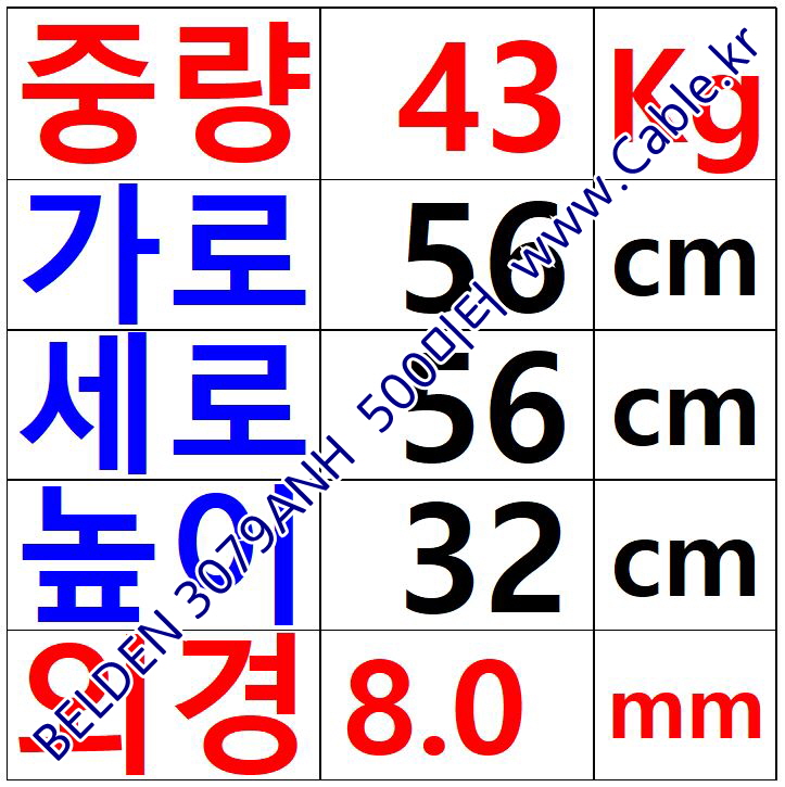 벨덴케이블 3079ANH BELDEN (Chrome 500m)