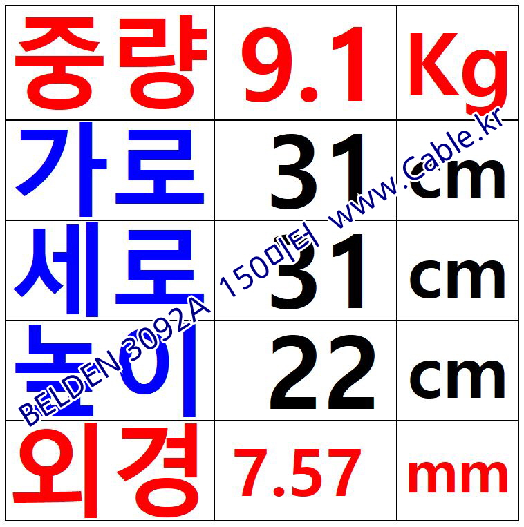 벨덴케이블 3092A BELDEN RG6 (Black 150m)
