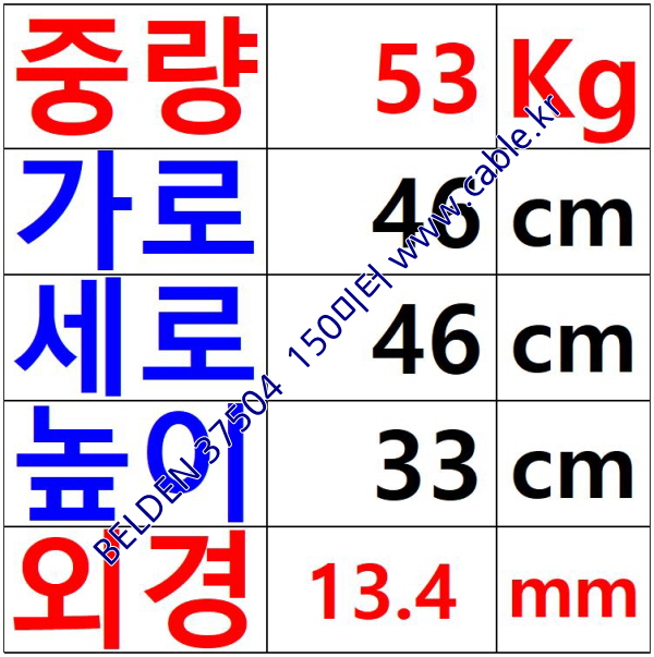 벨덴케이블 BELDEN 37504 (150m)