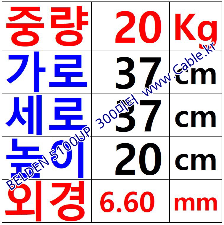 벨덴케이블 5100UP BELDEN (Black 300m)