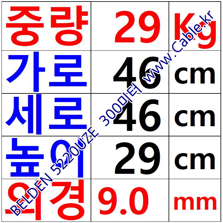 벨덴케이블 5220UZE BELDEN (Red 300m)