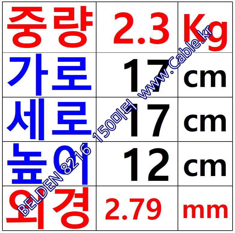 벨덴케이블 8216 BELDEN (Black 150m)
