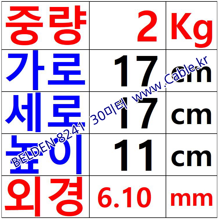 벨덴케이블 8241 BELDEN (Black 30m)