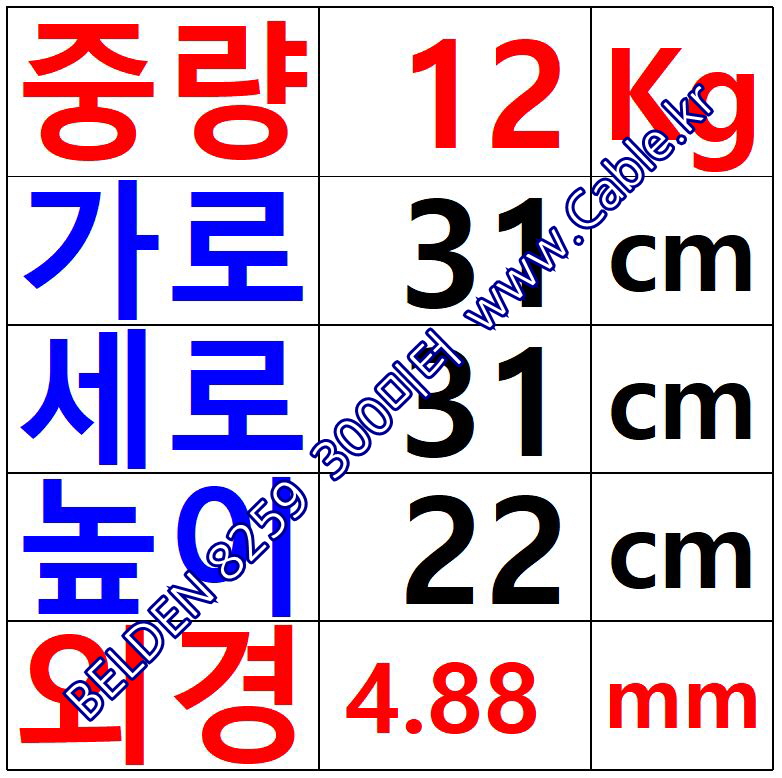 벨덴케이블 8259 BELDEN (Black 300m)