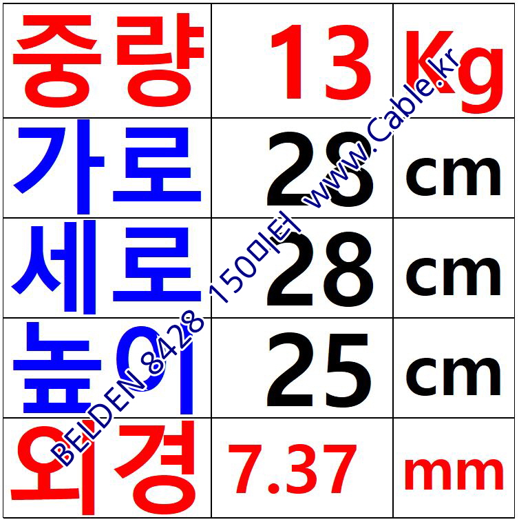 벨덴케이블 8428 BELDEN 마이크, 악기 (Black 150m)