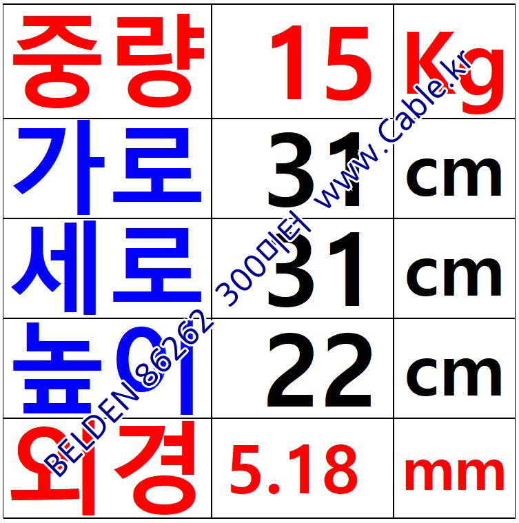 벨덴케이블 86262 BELDEN (White 300m)