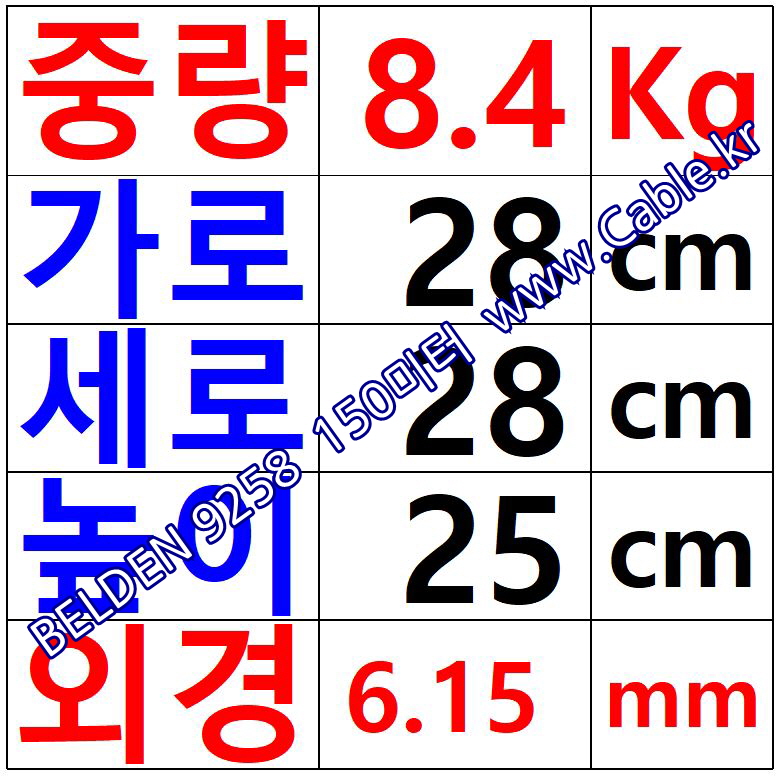 벨덴케이블 9258 BELDEN (Black 150m)