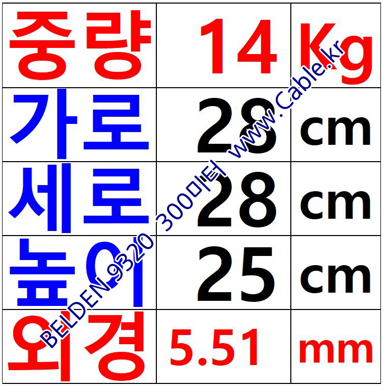 벨덴케이블 9320 BELDEN (300m)
