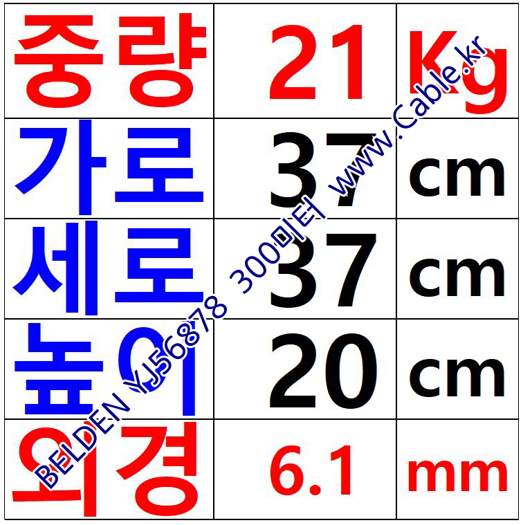 벨덴케이블 YJ56878 BELDEN 마이크, 악기 (Black 300m)